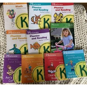 Horizons Kindergarten Teachers Guide Lot  & Phonics Readers ‎ Books Homeschool
